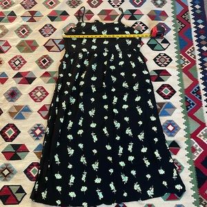 Black and neon green long summer dress.